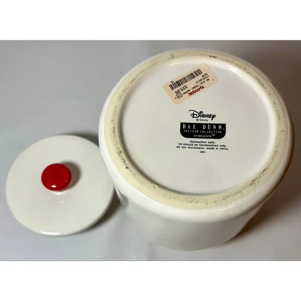 Rae Dunn Disney Queen of Hearts Large Canister w/Lid Artisan Collection Magenta